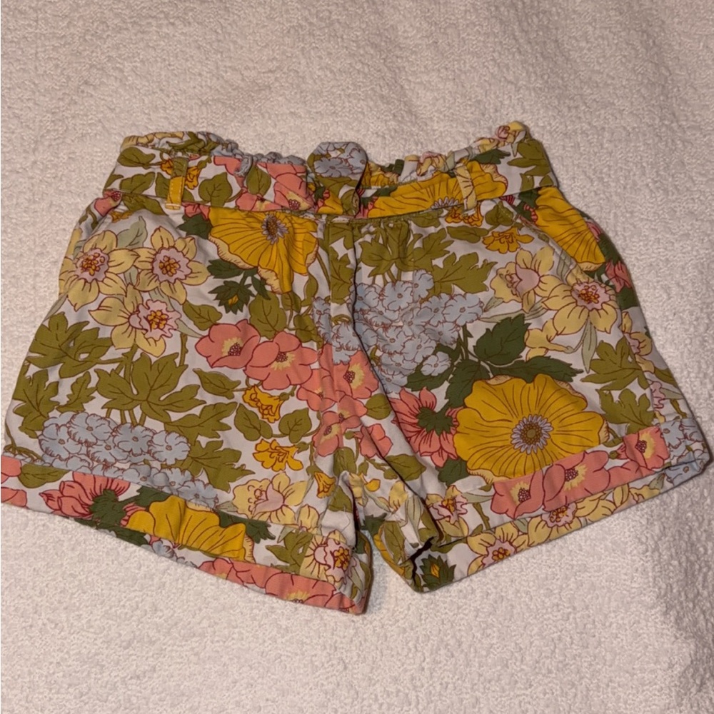 Janie and Jack Floral Skorts - Pink, Yellow, Green